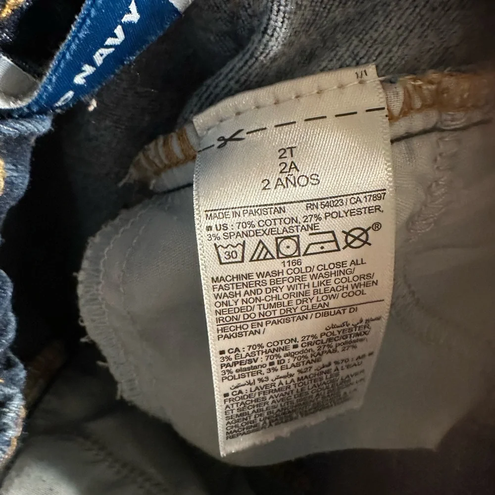 Old Navy Dark Rockstar Jeggings Blue Kids Jeans Size 2T - Picture 3 of 4
